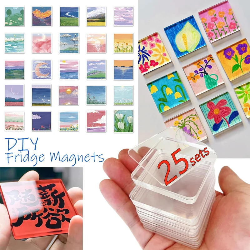 MagniCraft™ Acrylic Set 🧲✨ — Create Custom Fridge Magnets