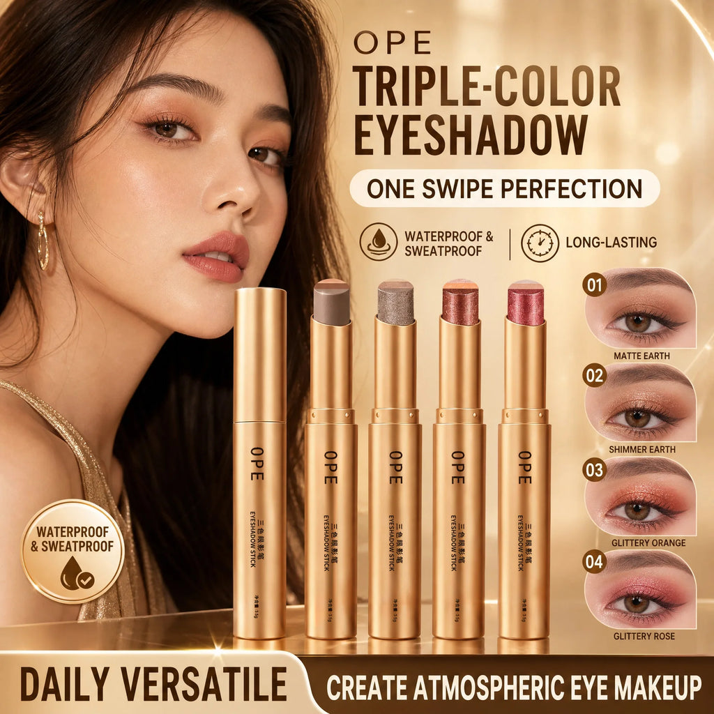 TriGlow™ Eyeshadow Stick ✨👁️ — 3 Colors, One Easy Swipe