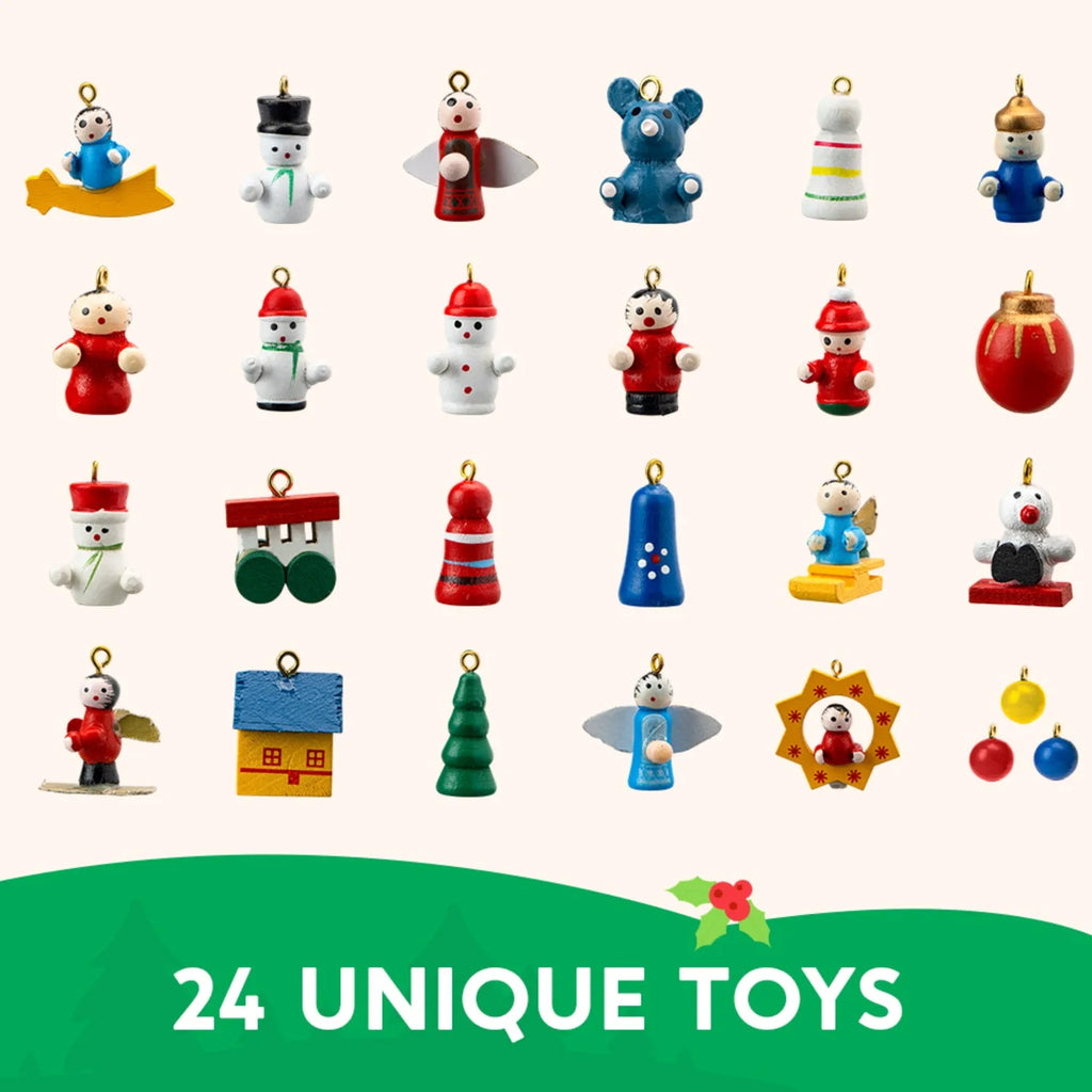 AdventJoy™ Wooden Tree 🎄✨ — 24 Days of Christmas Magic