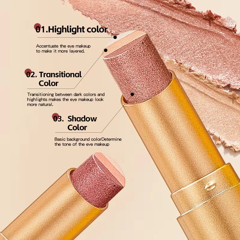 TriGlow™ Eyeshadow Stick ✨👁️ — 3 Colors, One Easy Swipe