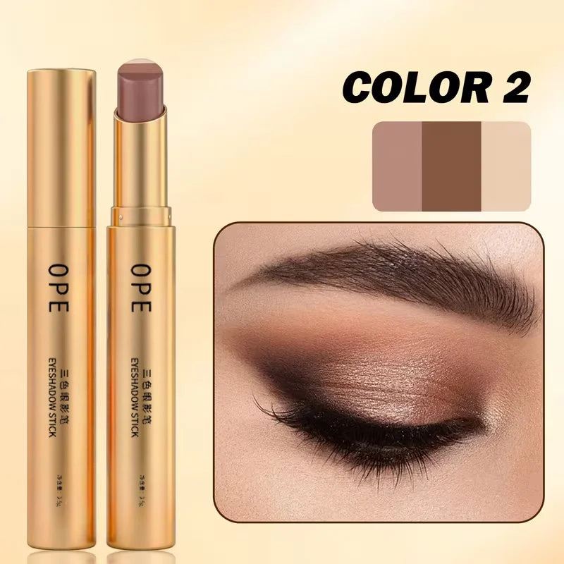 TriGlow™ Eyeshadow Stick ✨👁️ — 3 Colors, One Easy Swipe