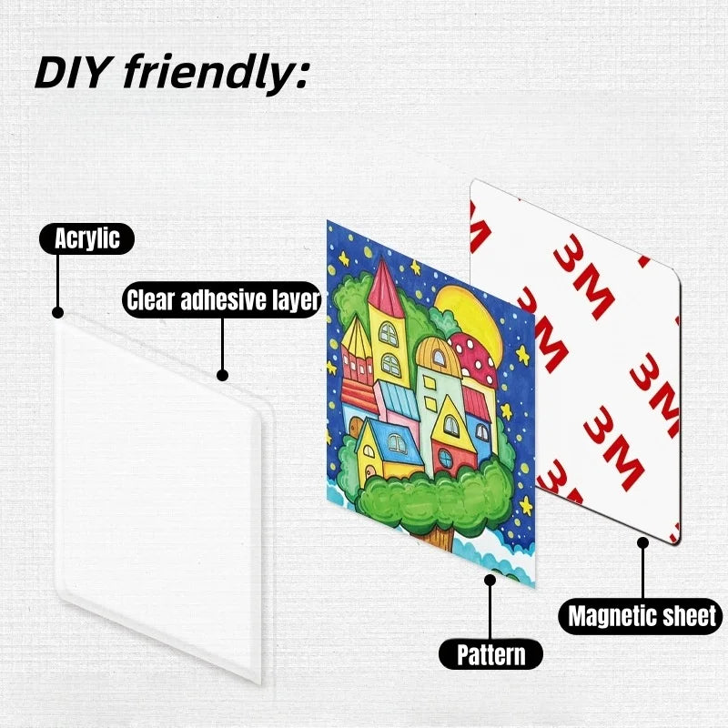MagniCraft™ Acrylic Set 🧲✨ — Create Custom Fridge Magnets